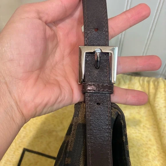 Authentic Fendi Zucca FF Baguette Shoulder Handbag Purse & Dust Bag Pre-owned - Picture 6 of 14